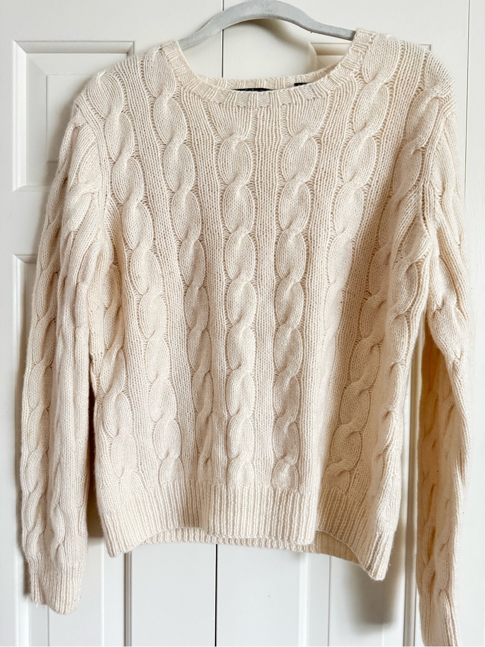 Folio cream Cable Knit Cashmere Sweater